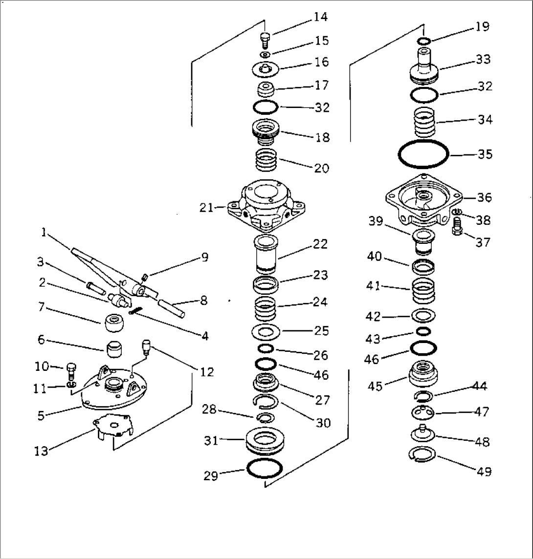 TREADLE AND BRAKE VALVE