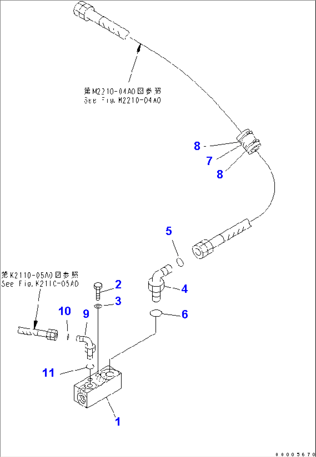 HYDRAULIC PUMP LINE (DRAIN BLOCK)