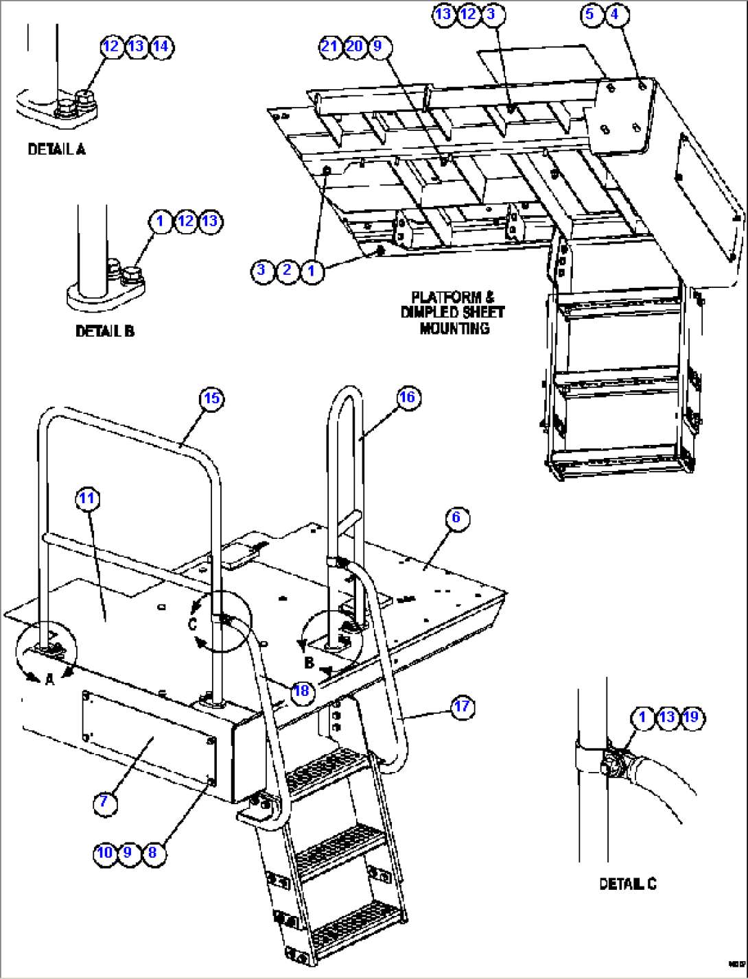 LH PLATFORM & HANDRAIL INSTALLATION