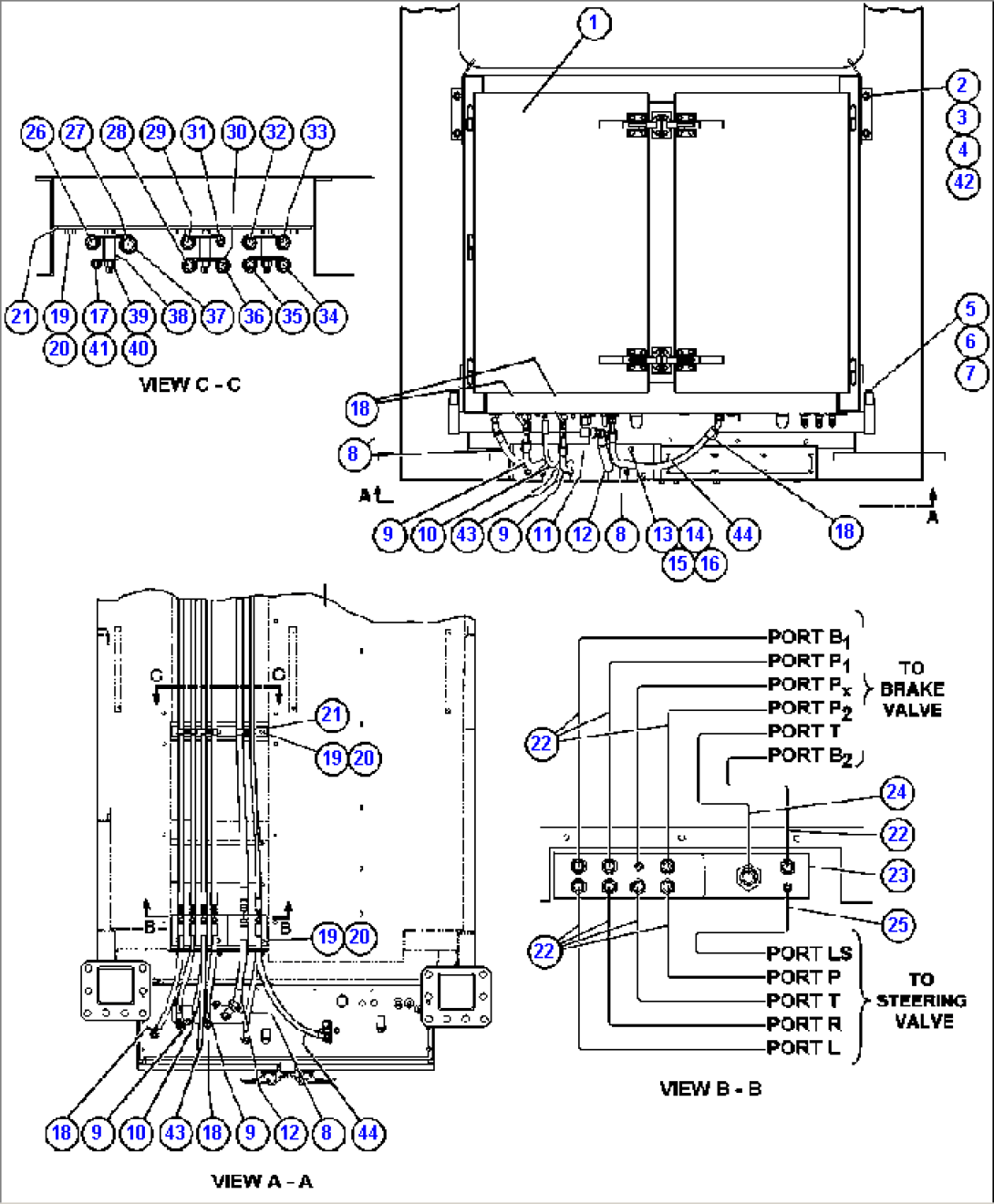 BRAKE CABINET/CAB PIPING
