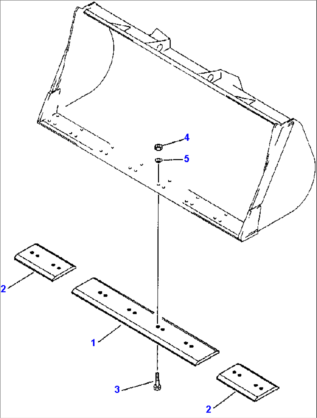 BUCKET BOLT-ON CUTTING EDGE