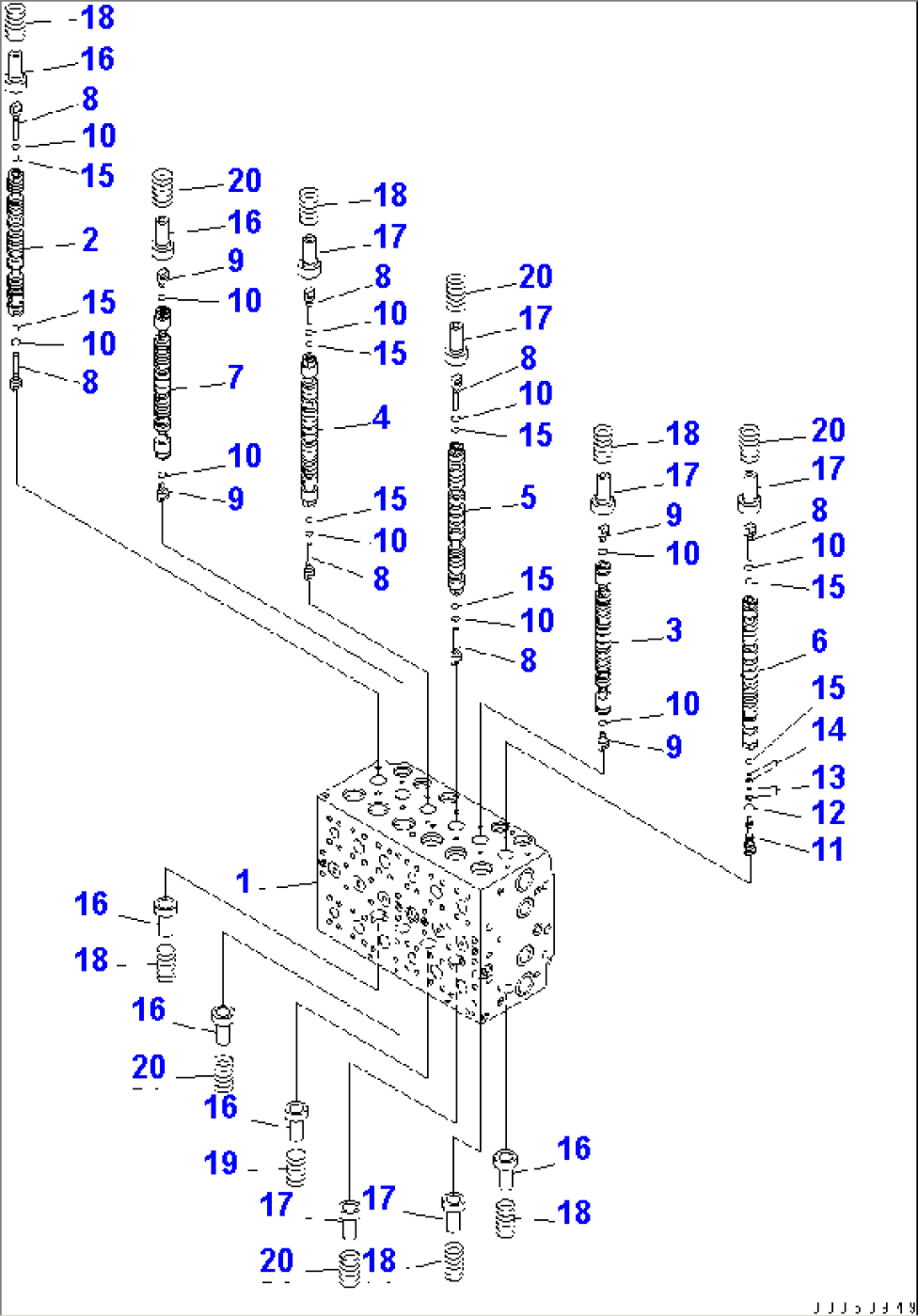 MAIN VALVE (2-ACTUATOR) (1/25) (#K50001-K50499)