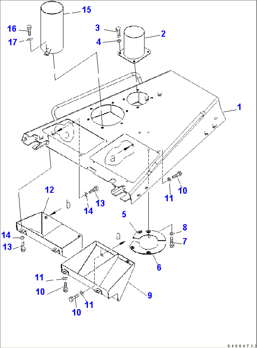 ENGINE HOOD (PERFORATED TYPE) (WITHOUT CAB AND AIR CONDITIONER)