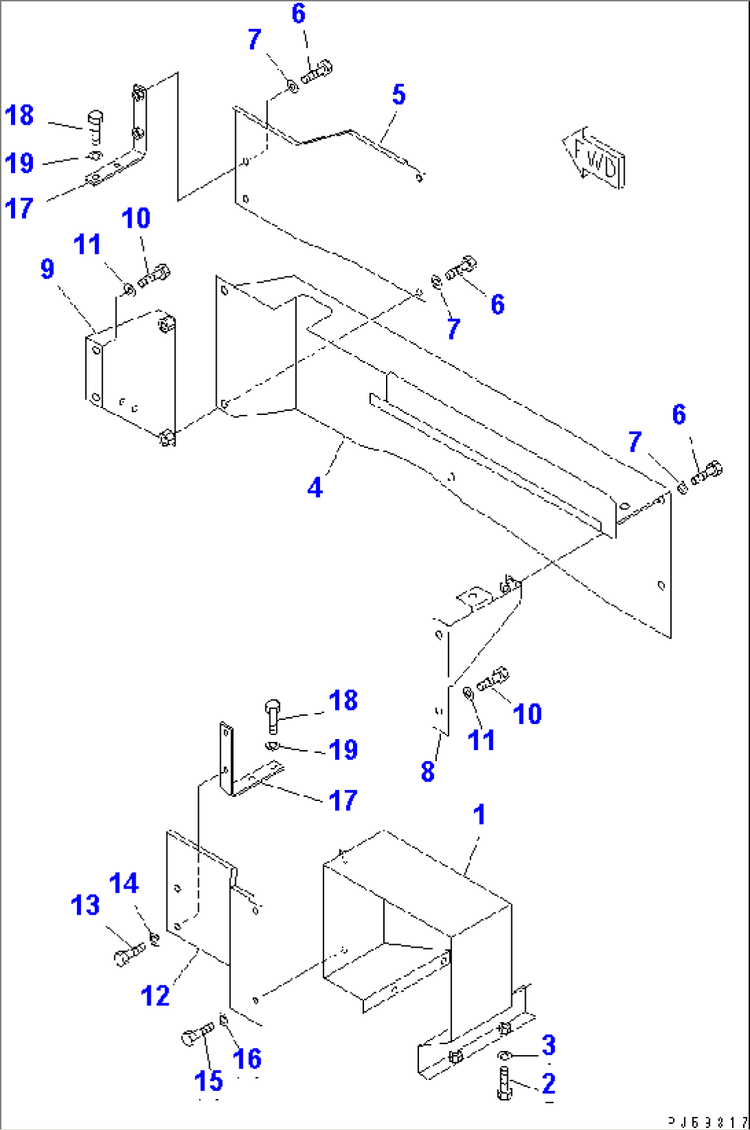 FLOOR COVER (LOWER) (WITH SIDE WING) (1-WAY TYPE)(#4630-)