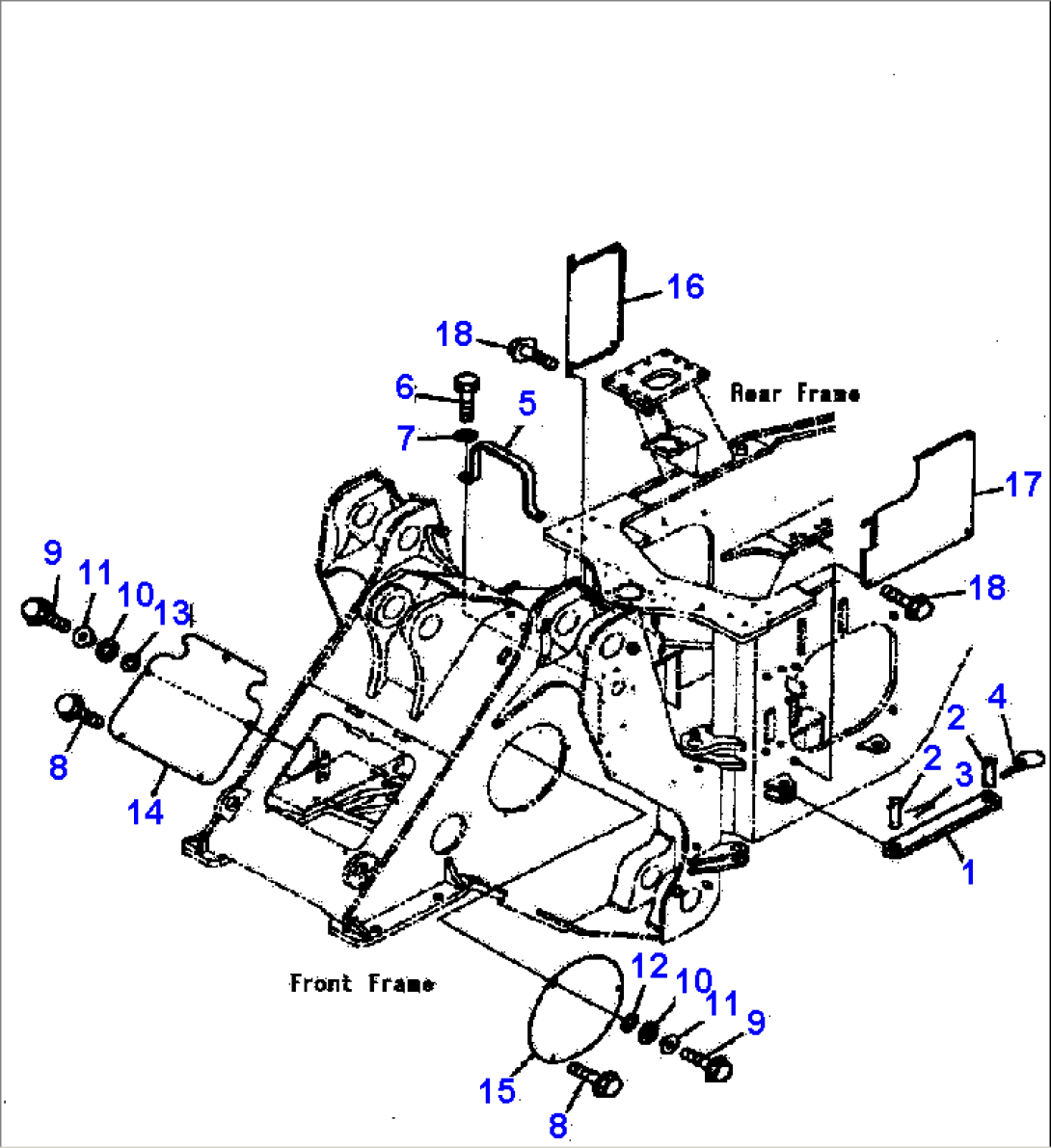J4190-01A2 FRAME LOCK AND ACCESS COVERS FRONT AND REAR FRAMES (WITH AUTO-GREASE)