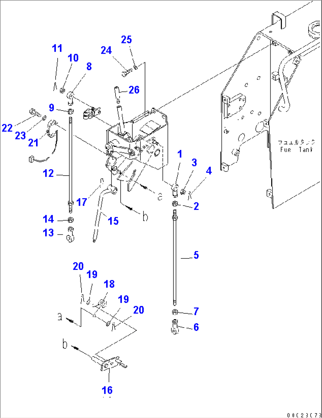 TRANSMISSION CONTROL LEVER (2/2) (FOR ROPS CAB)