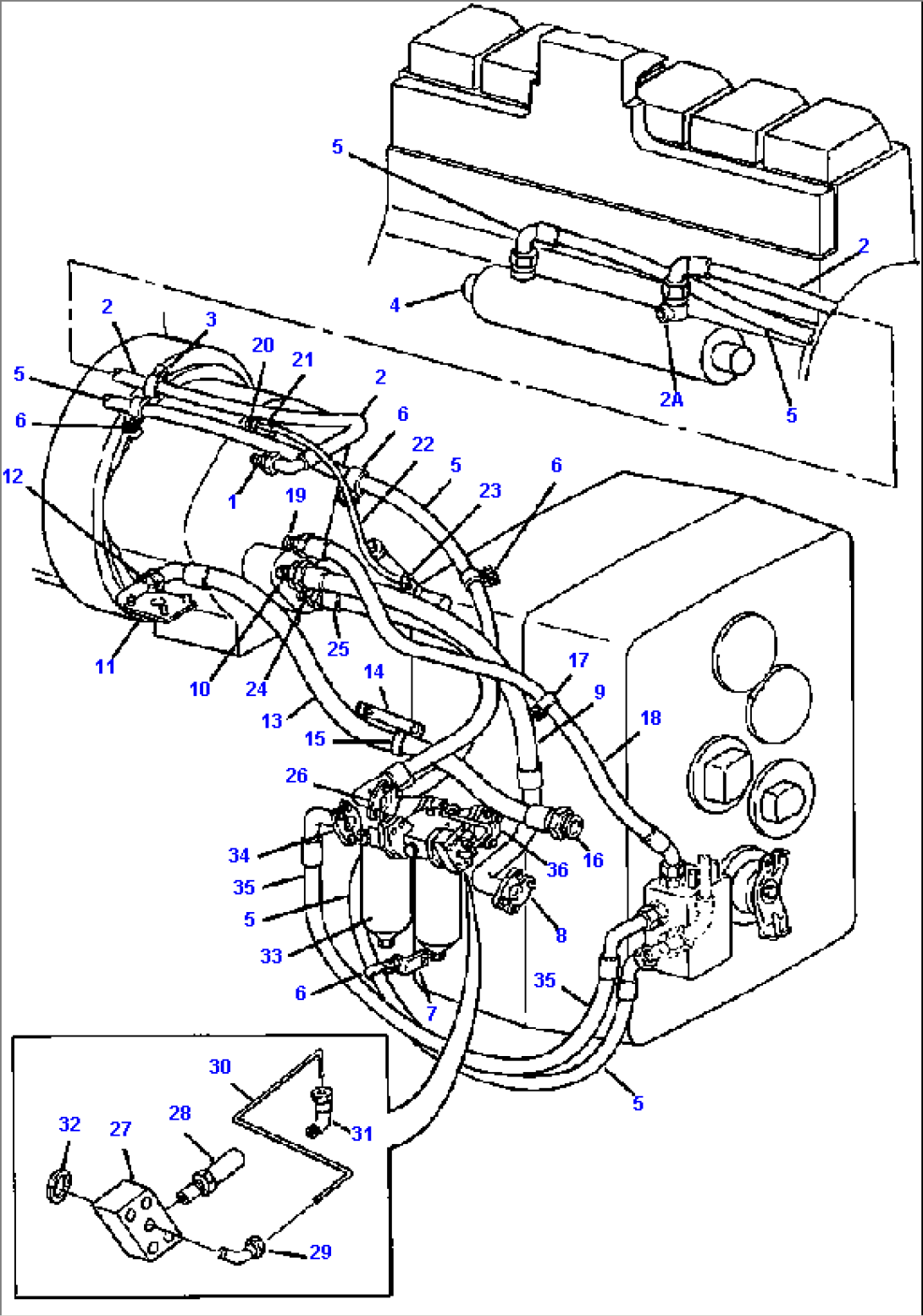 HYDRAULIC PIPING TRANSMISSION AND TORQUE CONVERTER