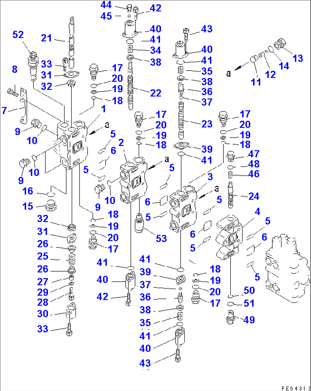 HYDRAULIC CONTROL VALVE¤ L.H. (1/4)