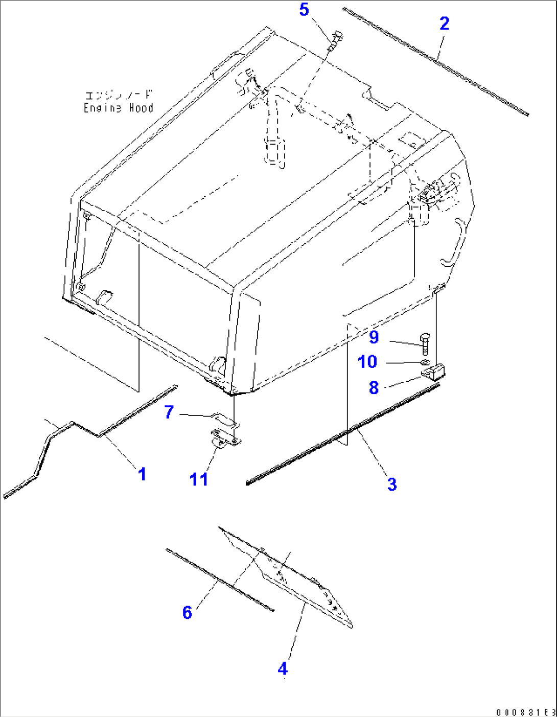 ENGINE HOOD (SEAL)