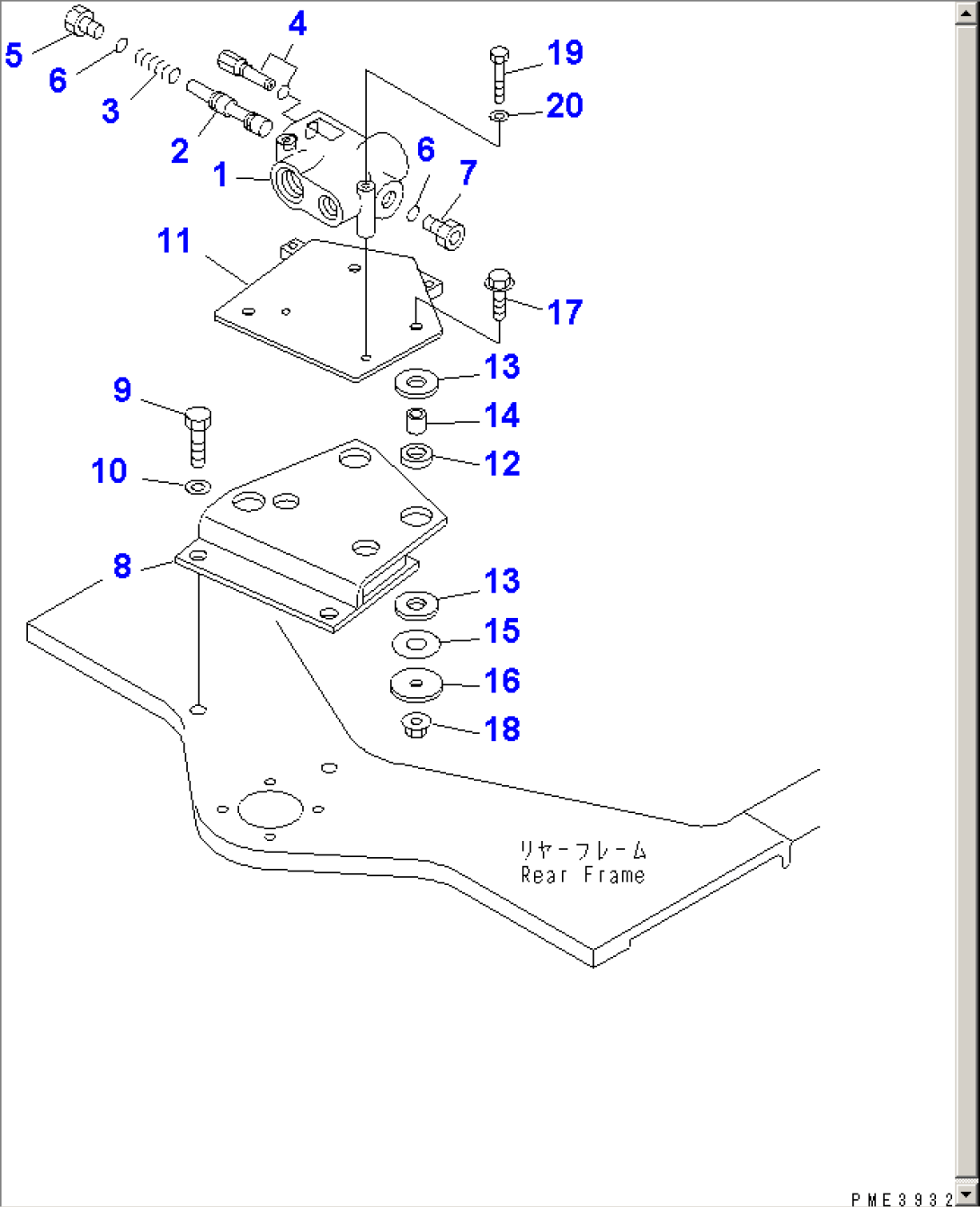 STEERING DEMAND VALVE (PRIORITY VALVE AND MOUNTING PARTS)