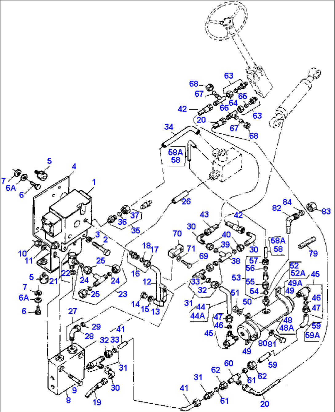 STEERING VALVE, PIPINGS