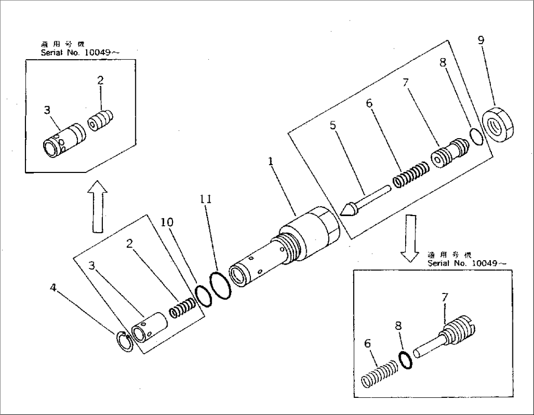 LOADER PUMP (RELIEF VALVE) (6/11)