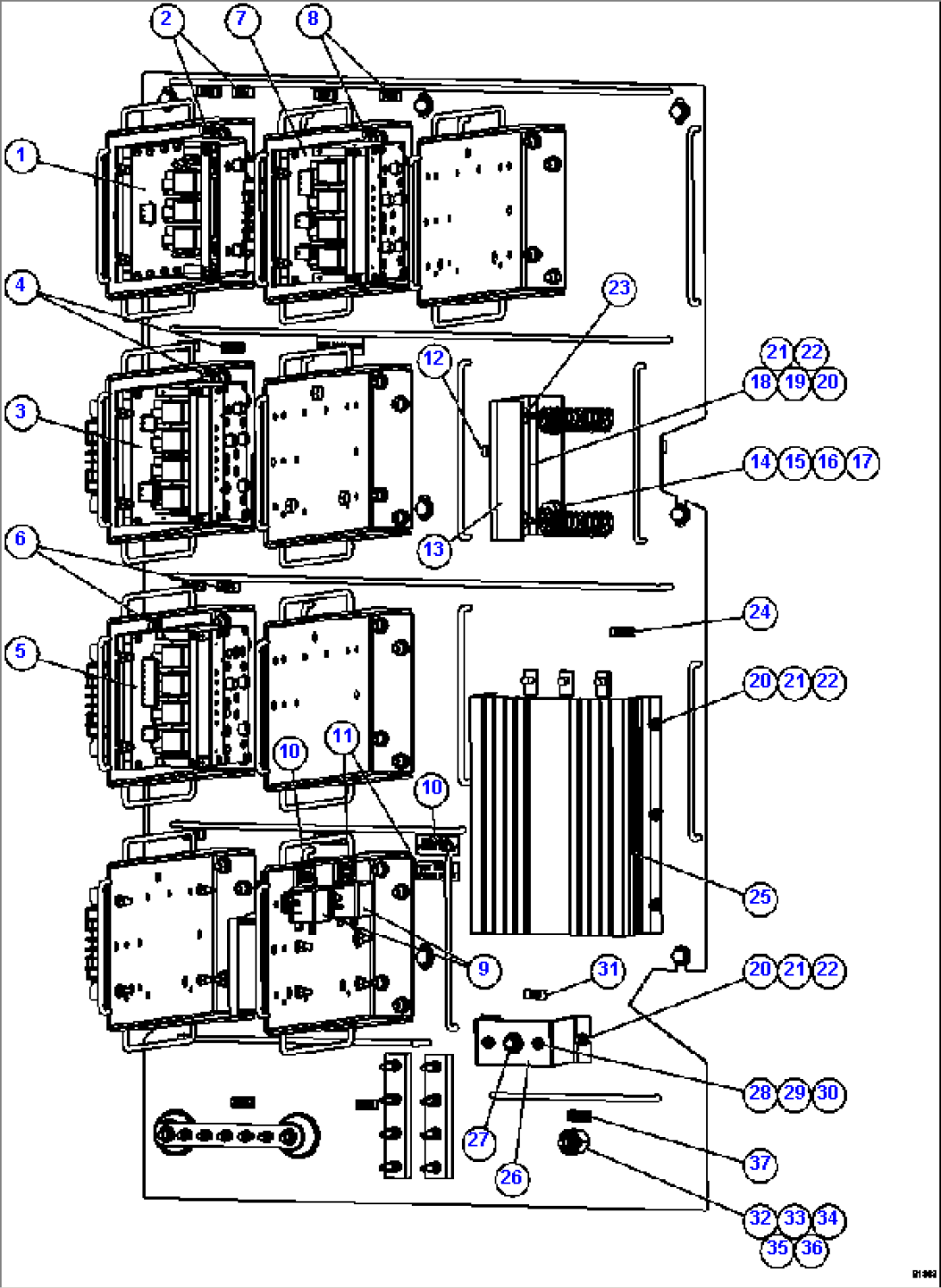 AUXILIARY CONTROL CABINET - LEFT SIDE WALL 2/2