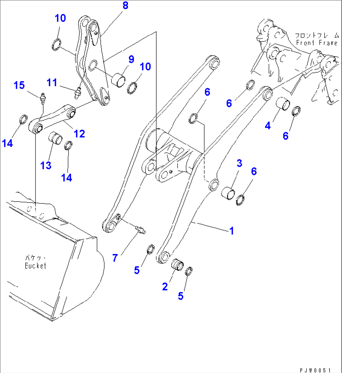 LIFT ARM AND BELLCRANK (HIGH LIFT)