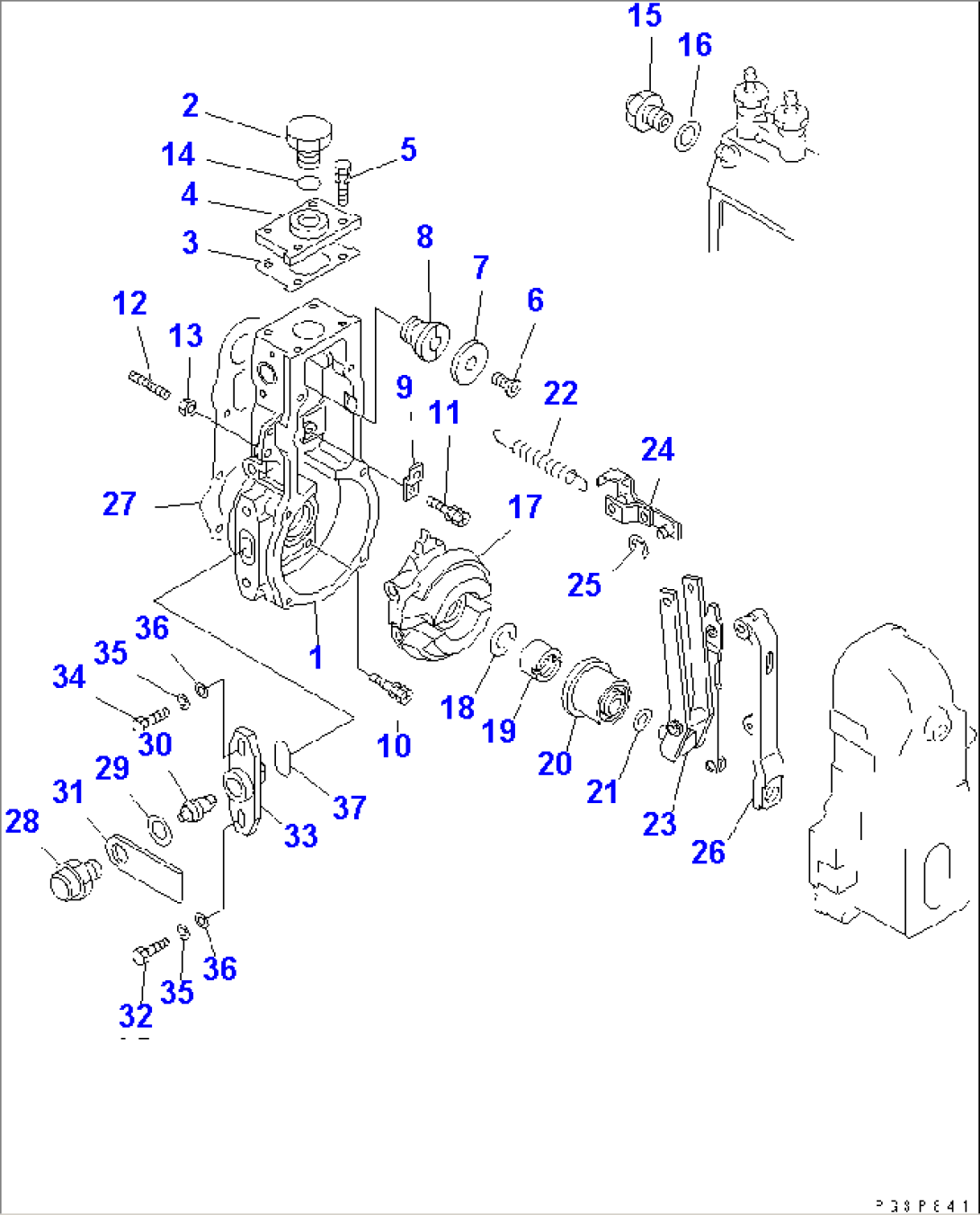 FUEL INJECTION PUMP (GOVERNOR) (1/2) (INNER PARTS)(#26201322-)