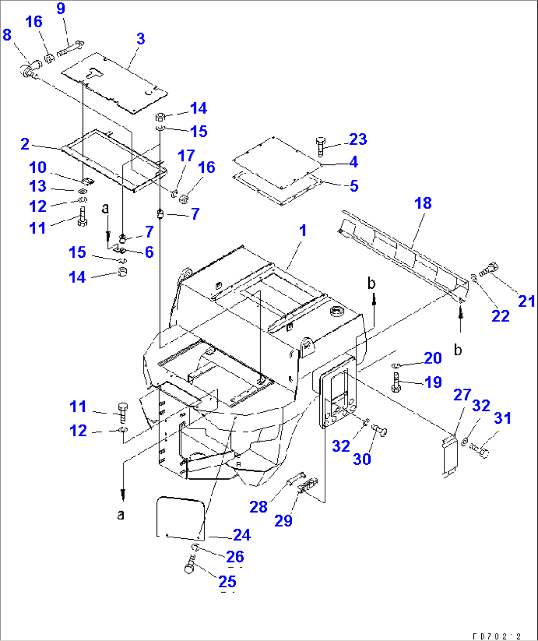 REAR FRAME AND COVER