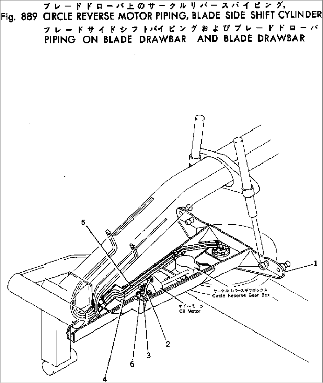 HYDRAULIC PIPING (CIRCLE REVERSE¤ BLADE SIDE SHIFT CYLINDER¤ BLADE DRAWBER )