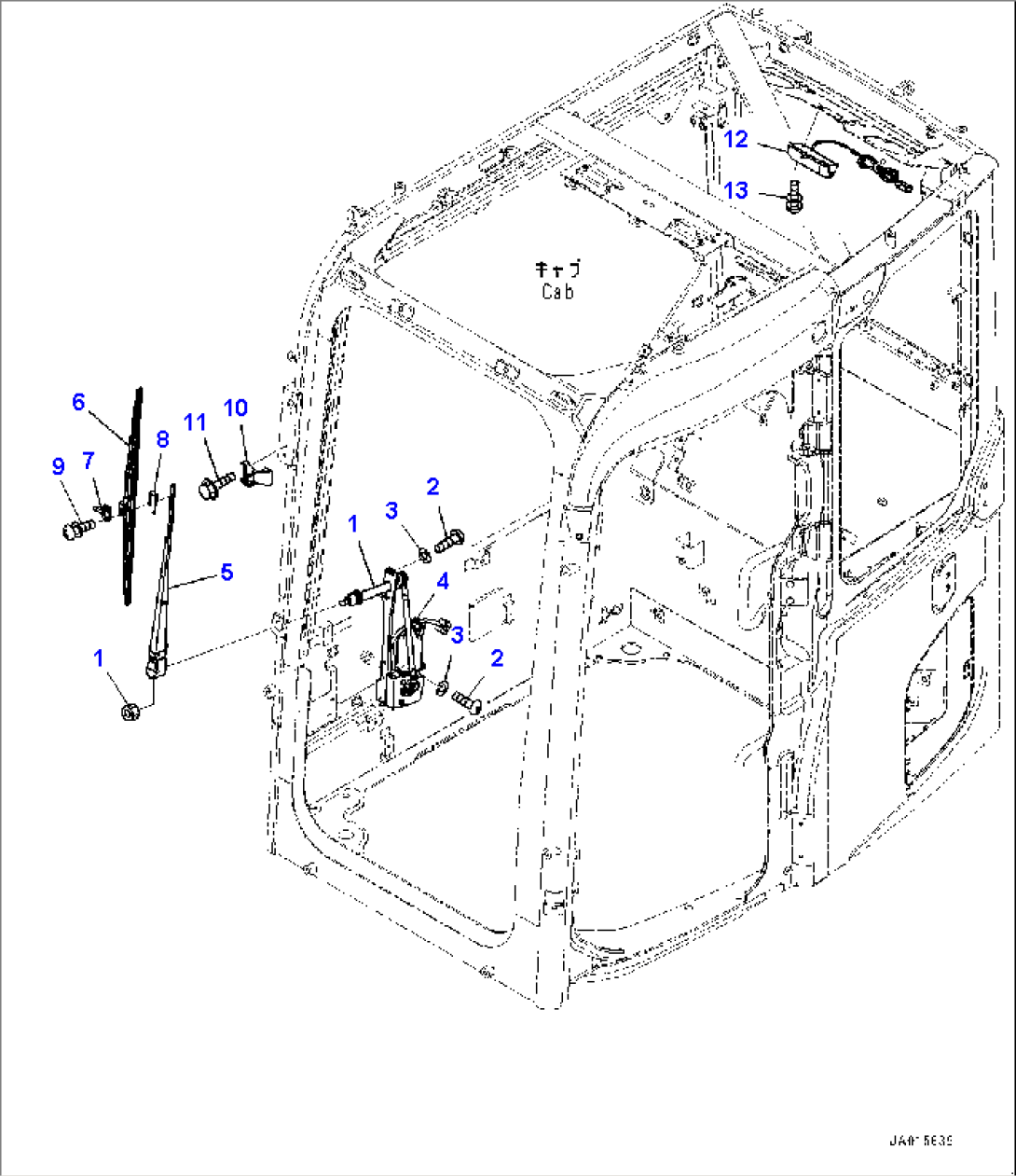 Cab, Wiper and Room Lamp (#30001-)