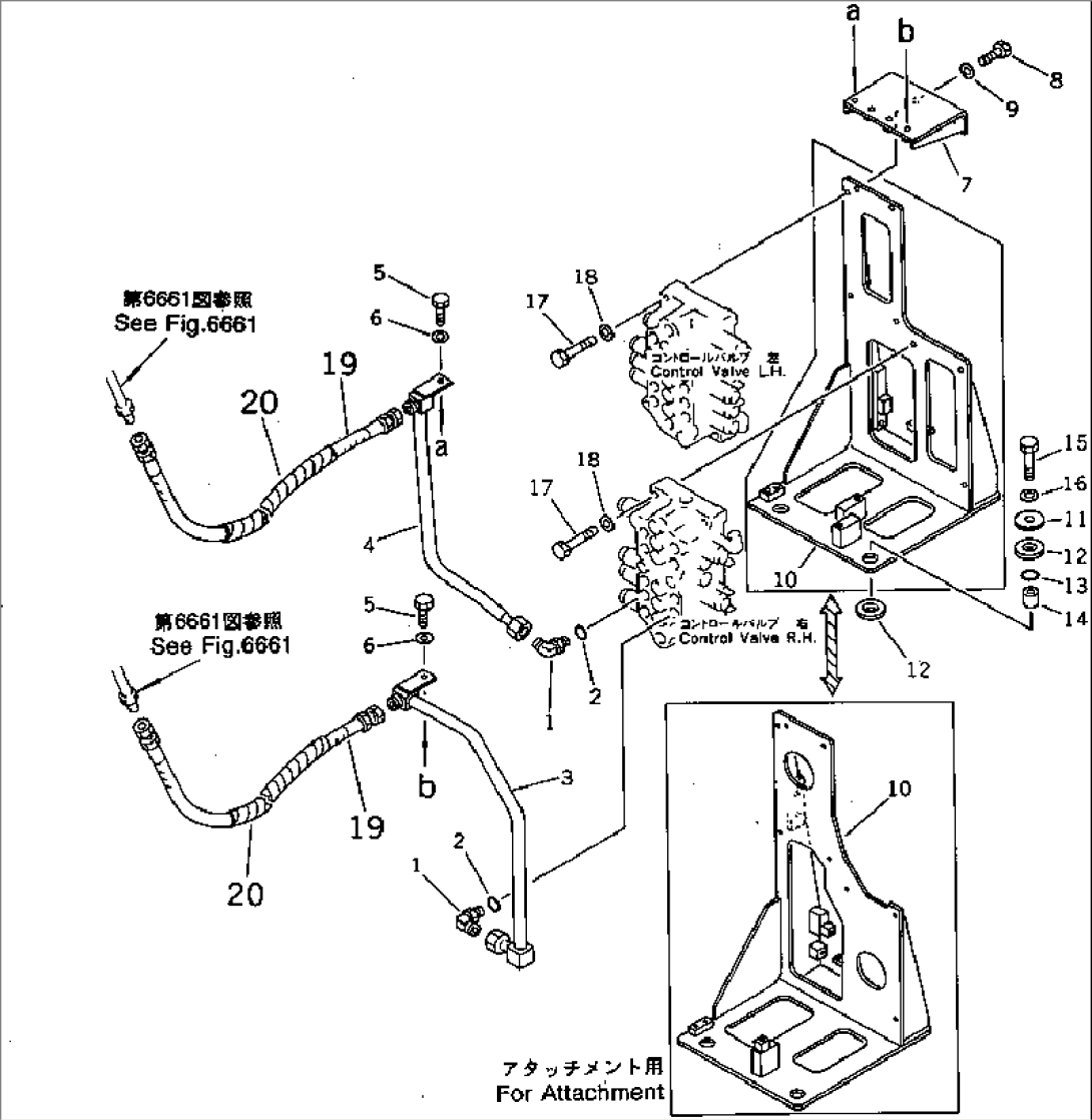 HYDRAULIC PIPING (BUCKET CYLINDER LINE)