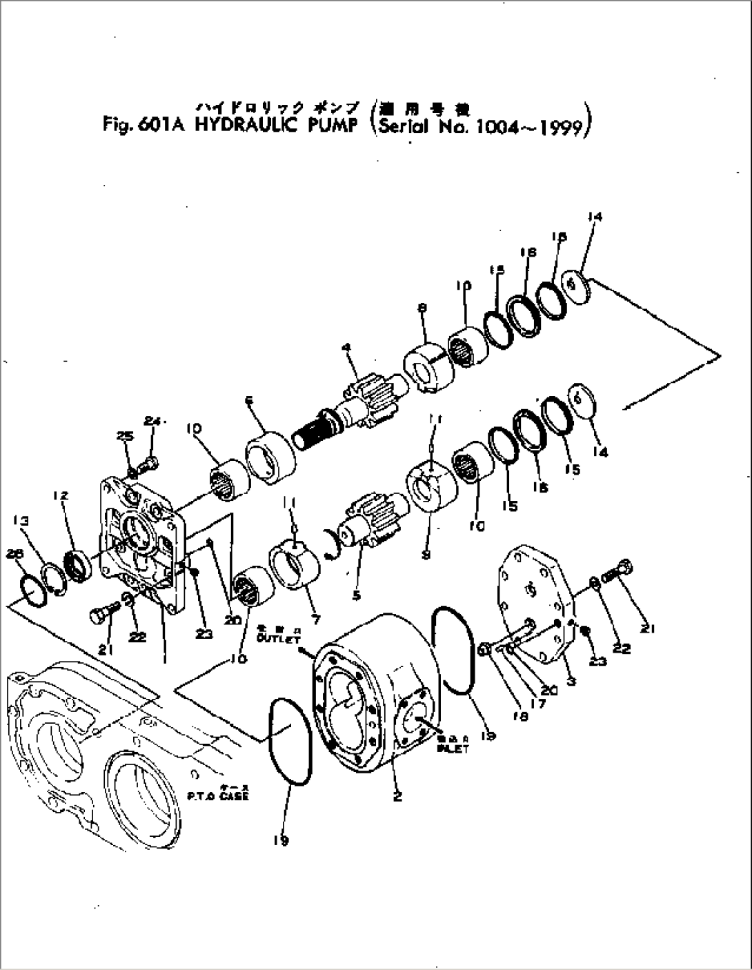 HYDRAULIC PUMP(#1004-)