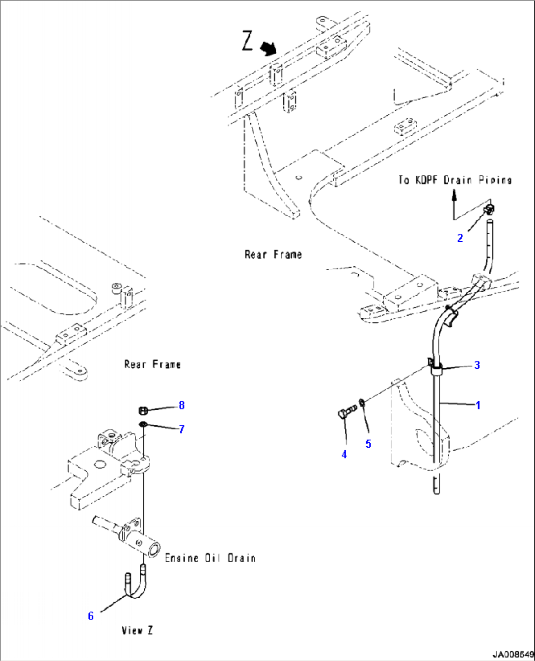 B0100-01A1 ENGINE DRAIN PIPING