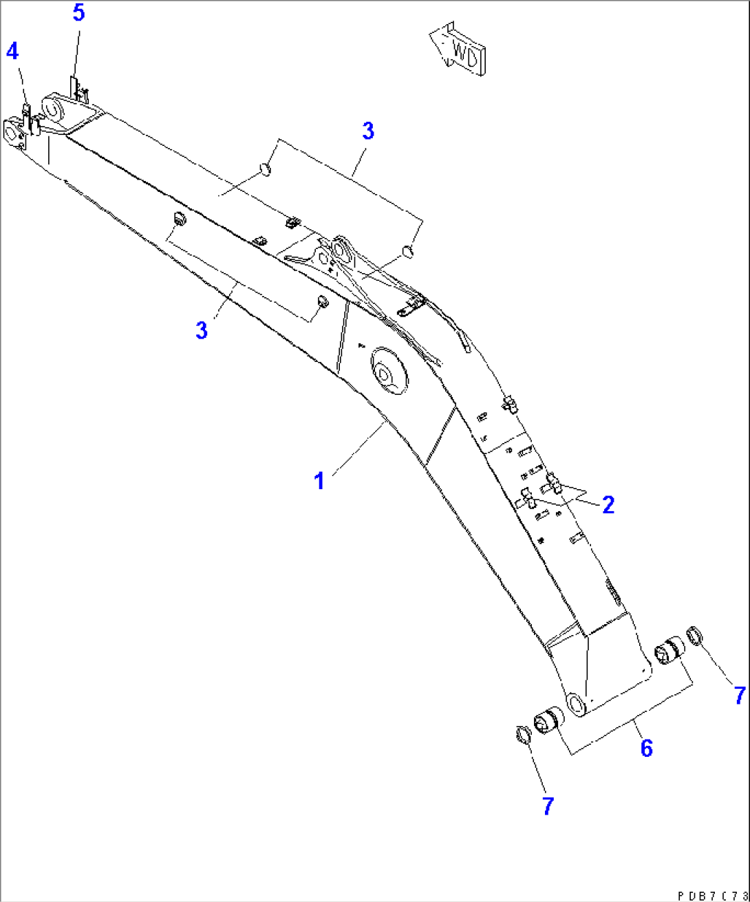 MONO-BOOM (5.7M BOOM) (HEAVY DUTY) (FOR ADDITIONAL PIPING)(#10022-10573)