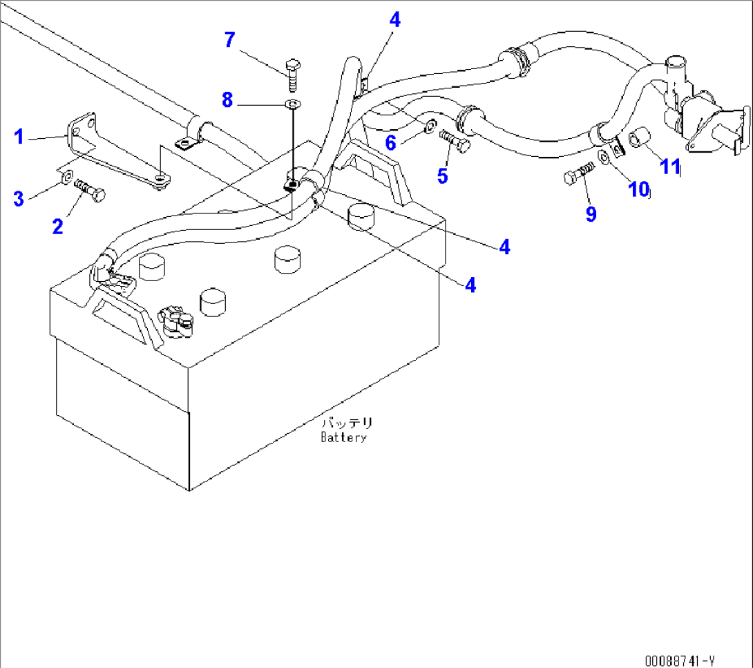 BATTERY BOX¤ L.H. (BATTERY LINE MOUNTING PARTS)(#60075-)