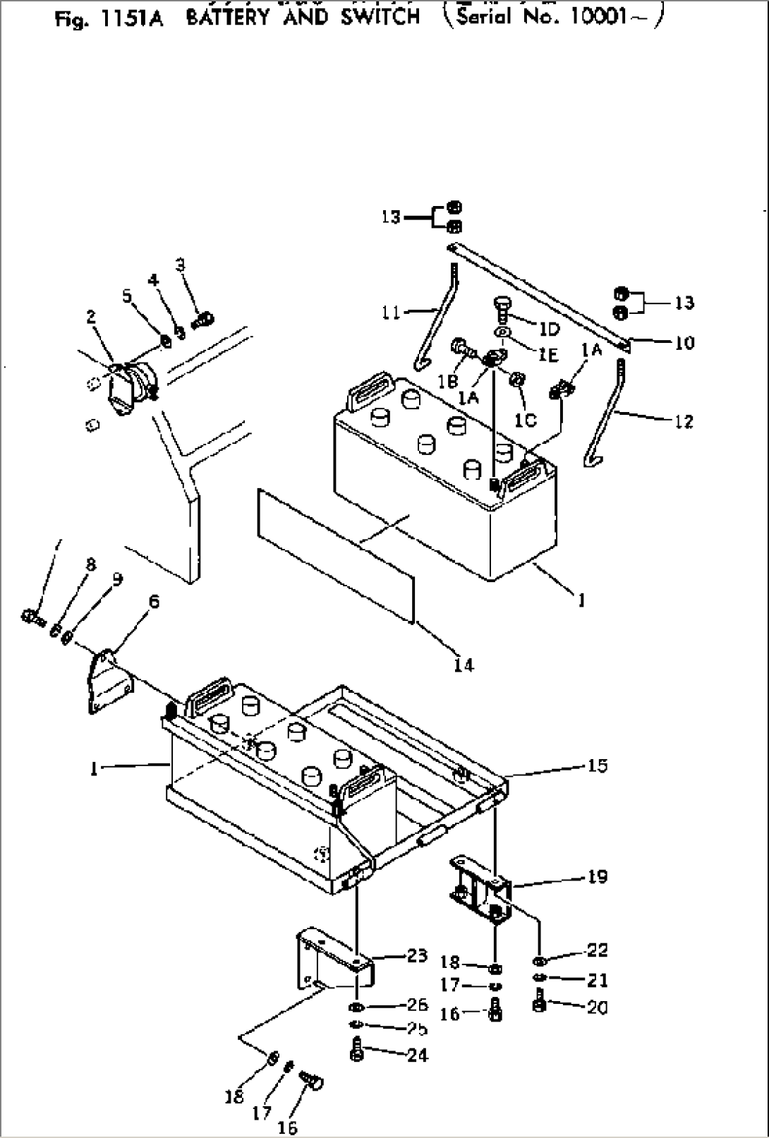 BATTERY AND SWITCH(#10001-)