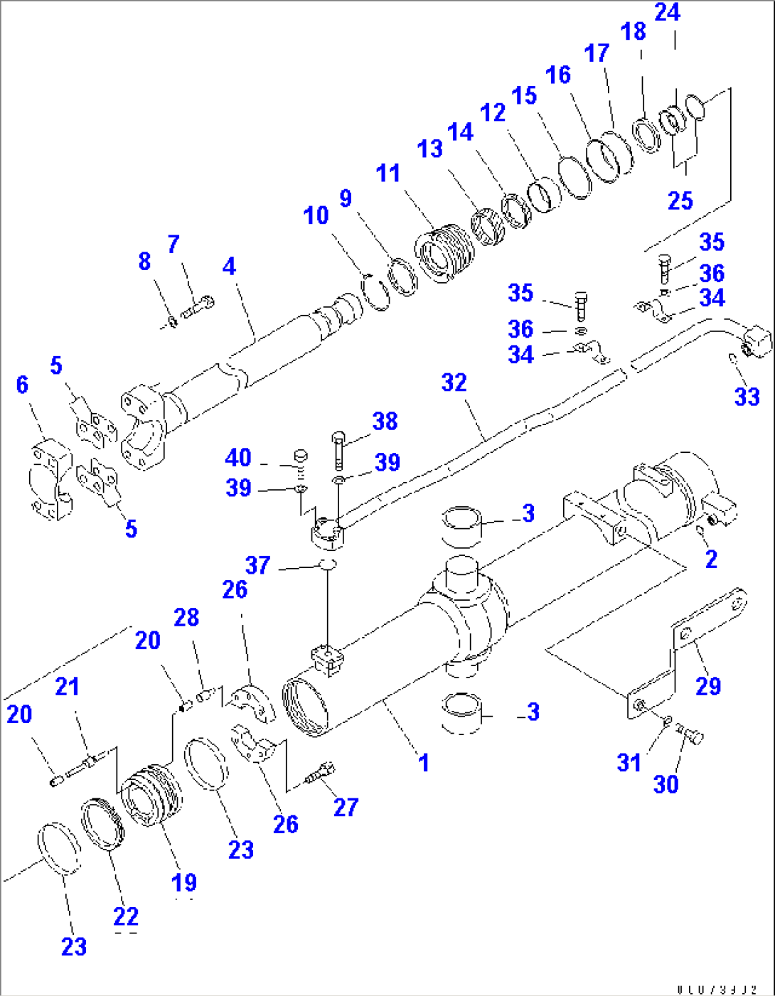 ROTOR LIFT CYLINDER(#1001-)