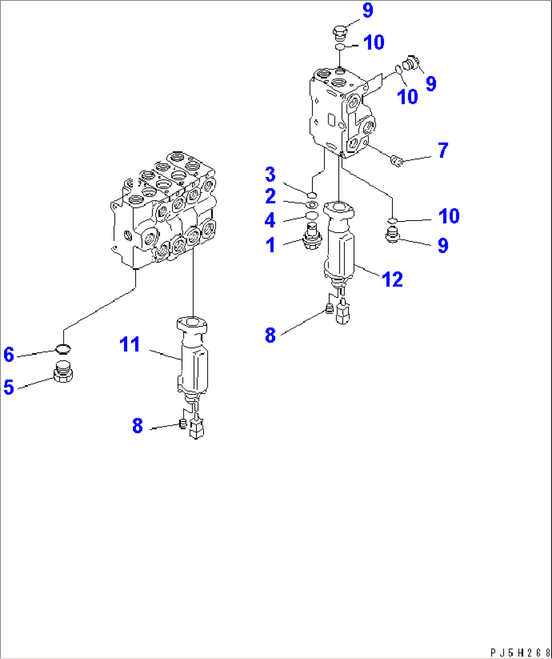 CONTROL VALVE (5-SPOOL) (3/4)