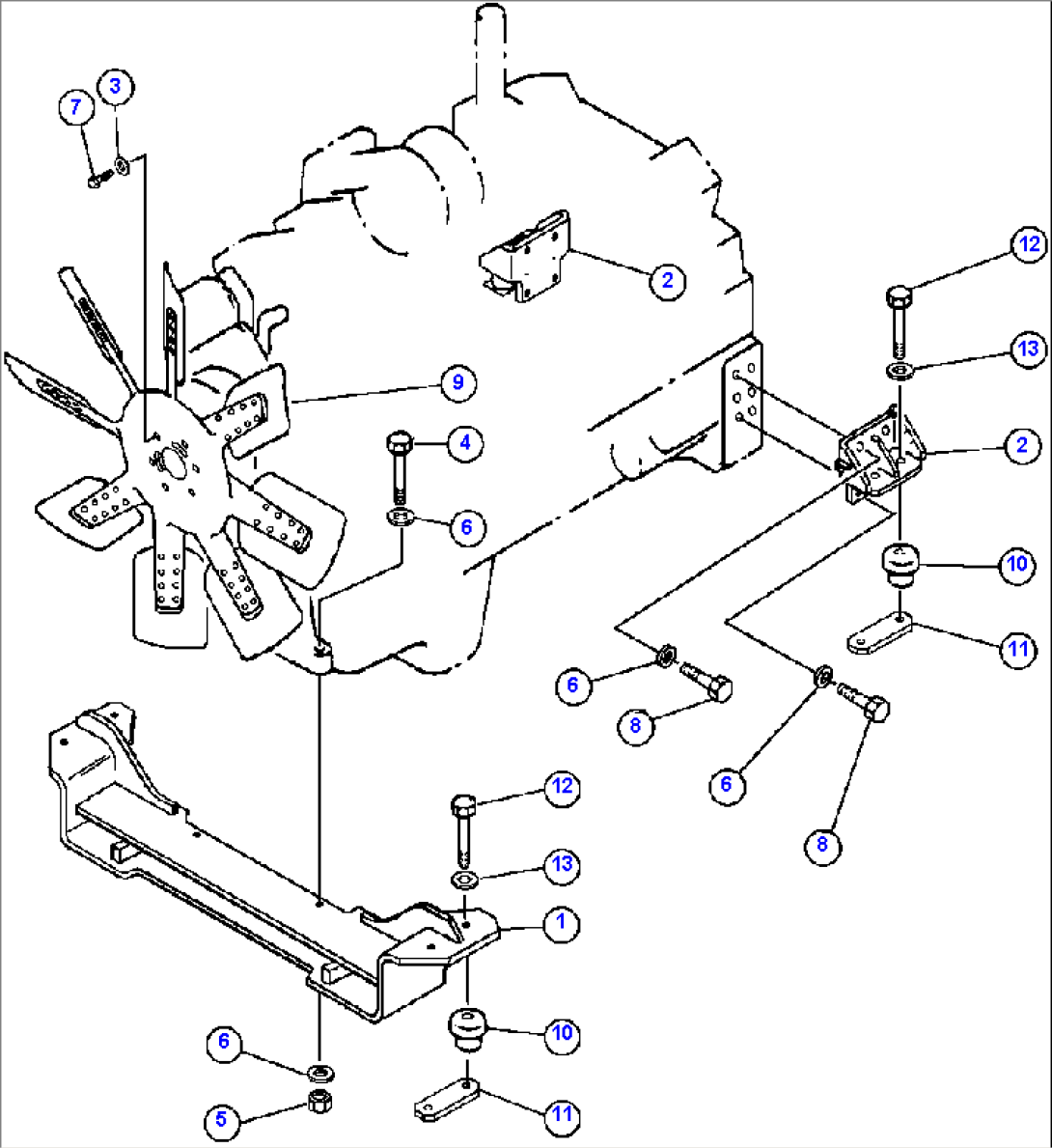 FAN & ENGINE MOUNTING