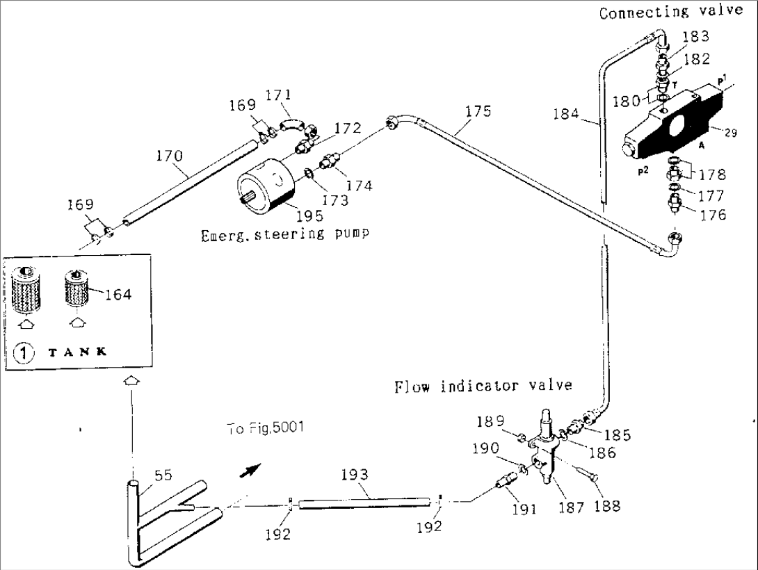 EMERGENCY STEERING OIL CIRCUIT