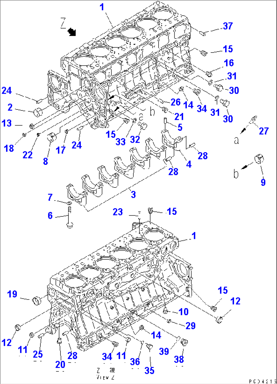 CYLINDER BLOCK (1/2)(#26673-)