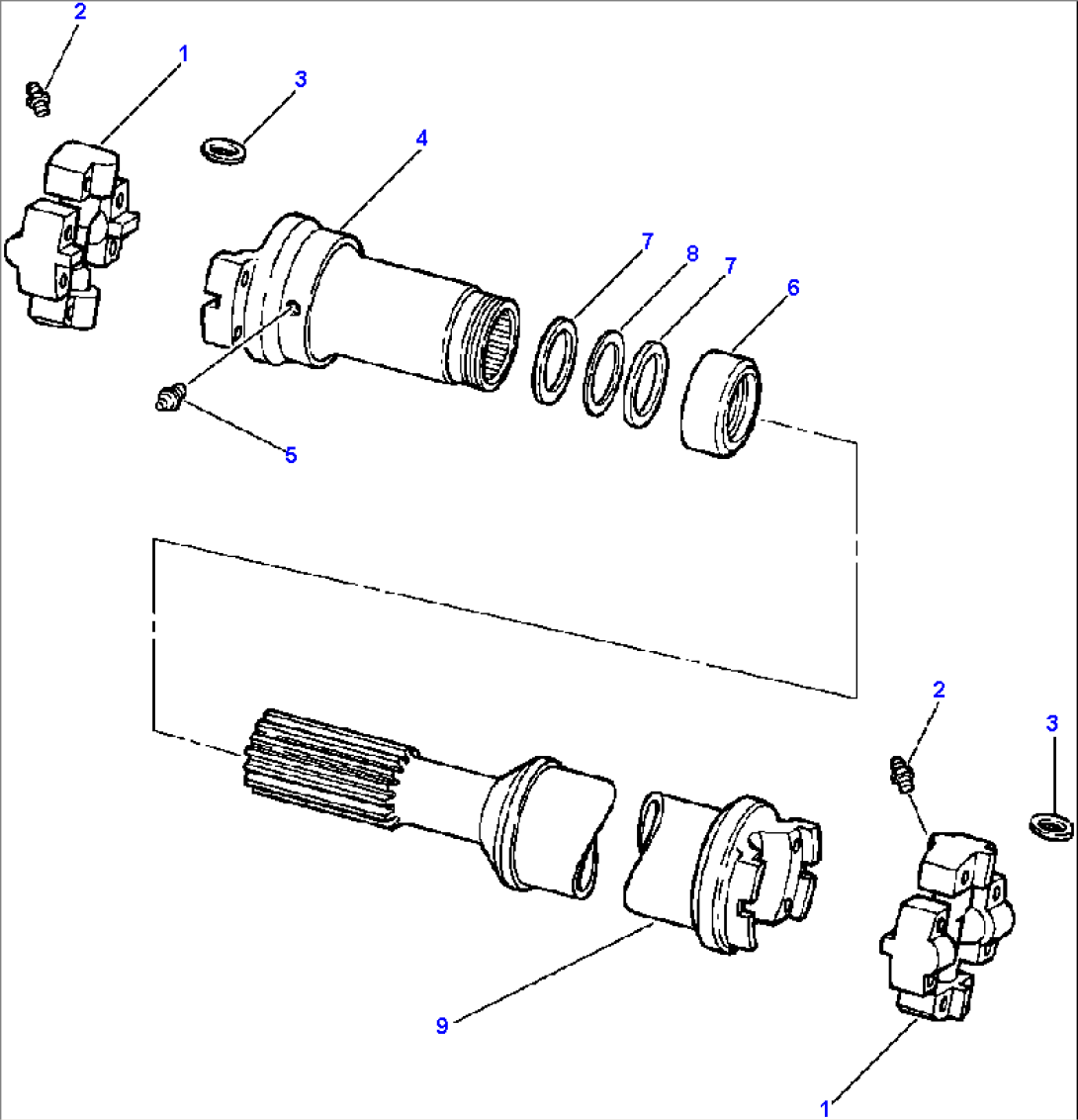 DRIVE SHAFT TRANSFER DRIVE TO FRONT AXLE - MECHANICS