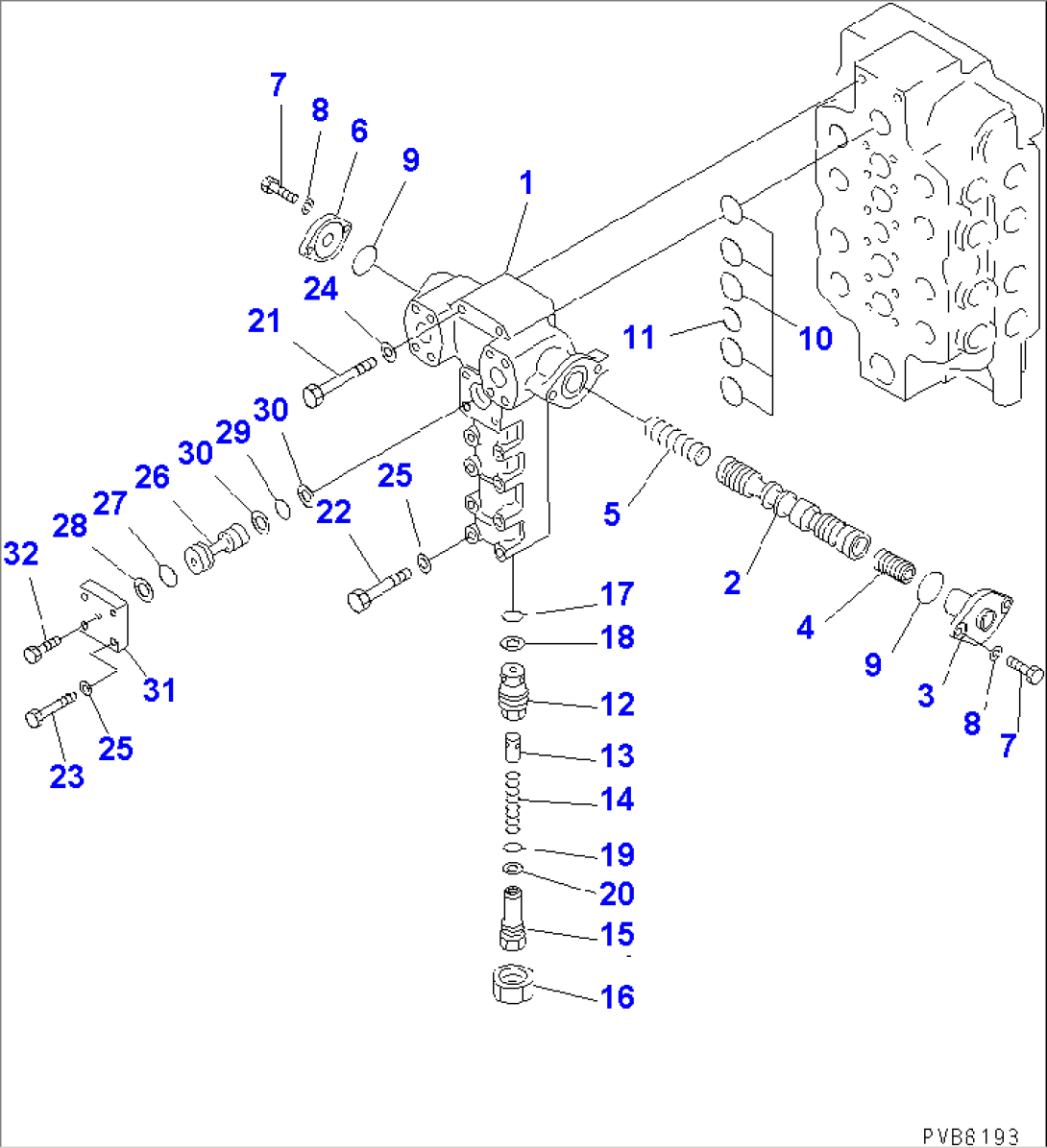 MAIN VALVE (5/6) (4-SPOOL) (NO.2)(#35001-)