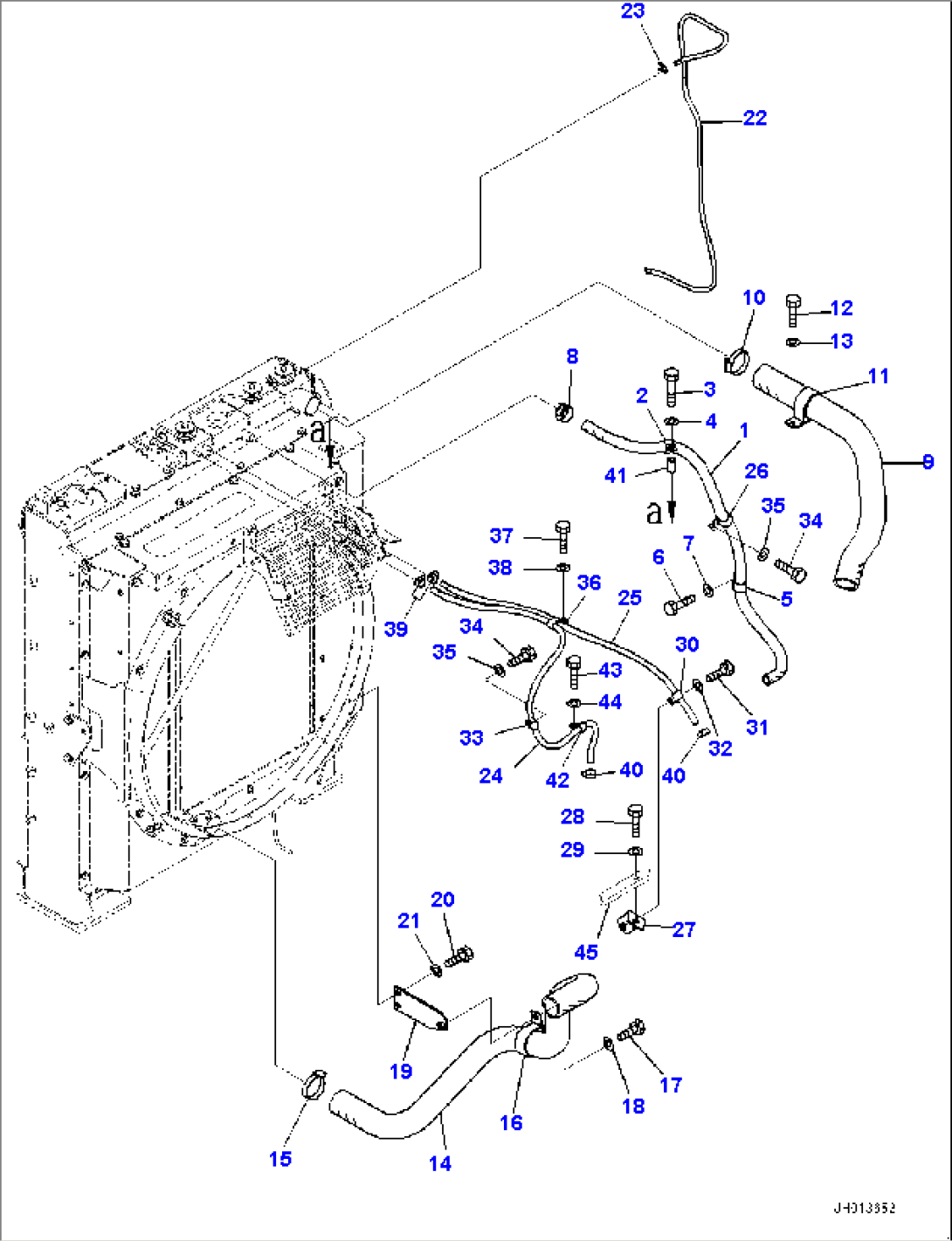 Cooling System, Radiator Piping (#90156-)
