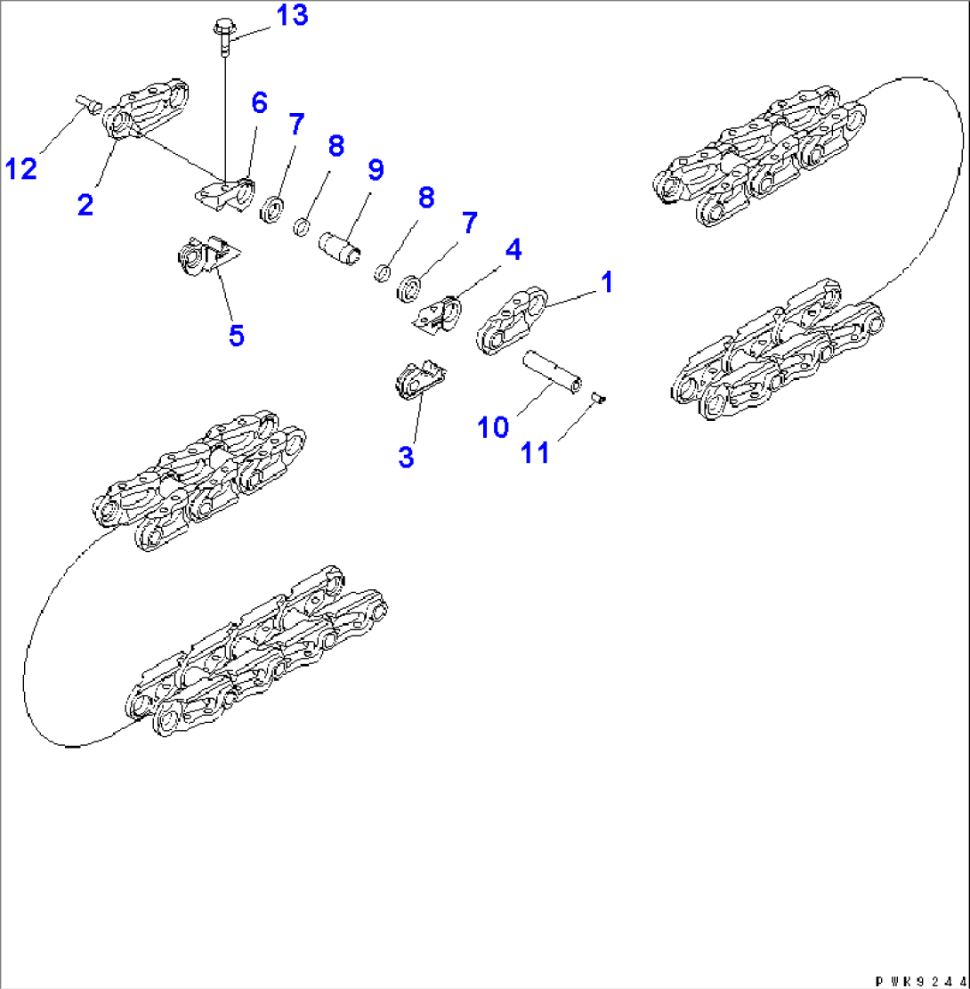 TRACK LINK (92 SET) (LUBRICATE TYPE) (FOR SWAMP TYPE) (SUPPLY PARTS)