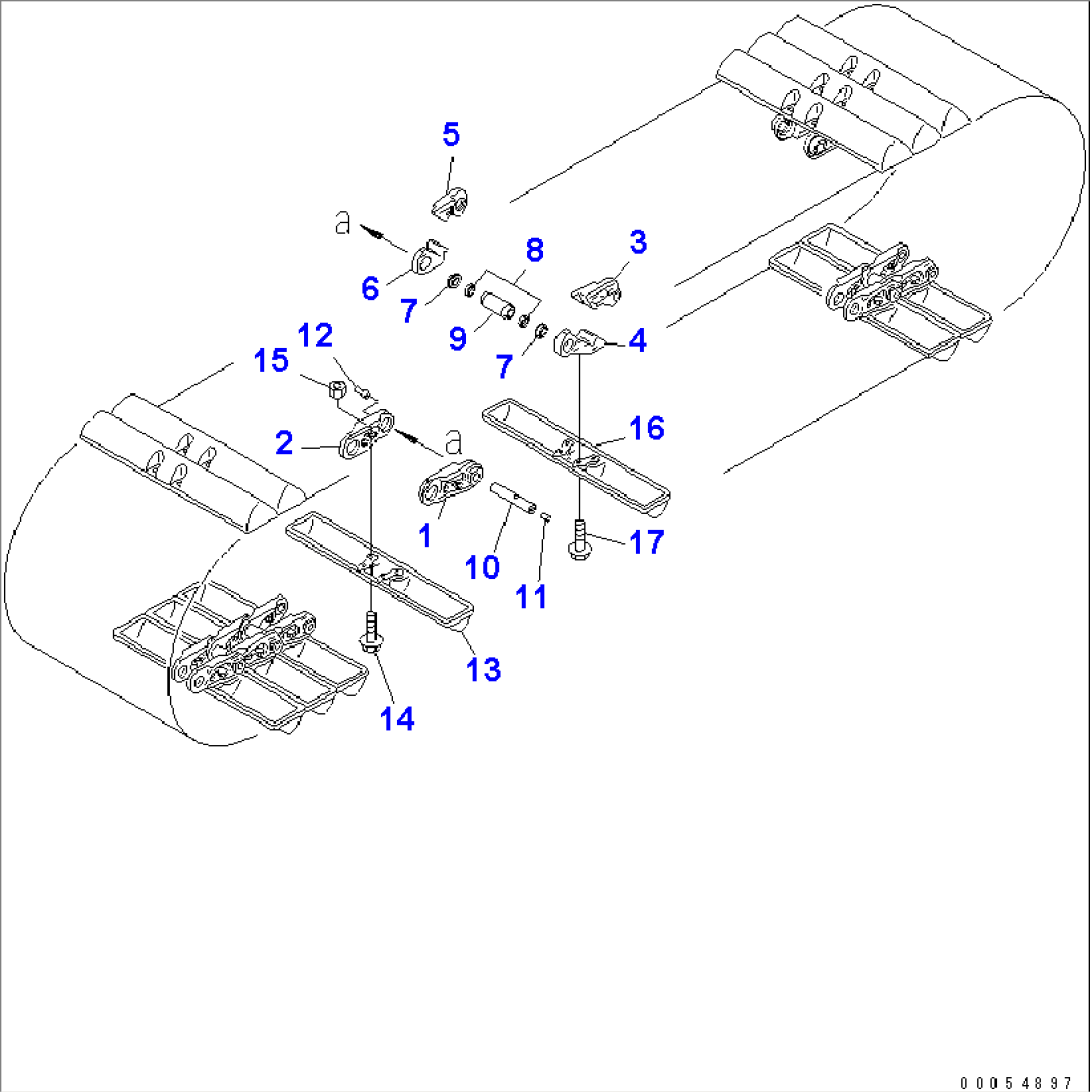TRACK SHOE (LUBRICATE TYPE) (SWAMP TYPE) (940MM WIDE) (WITH ABRASIVE RESISTANCE BUSHING)(#71629-)