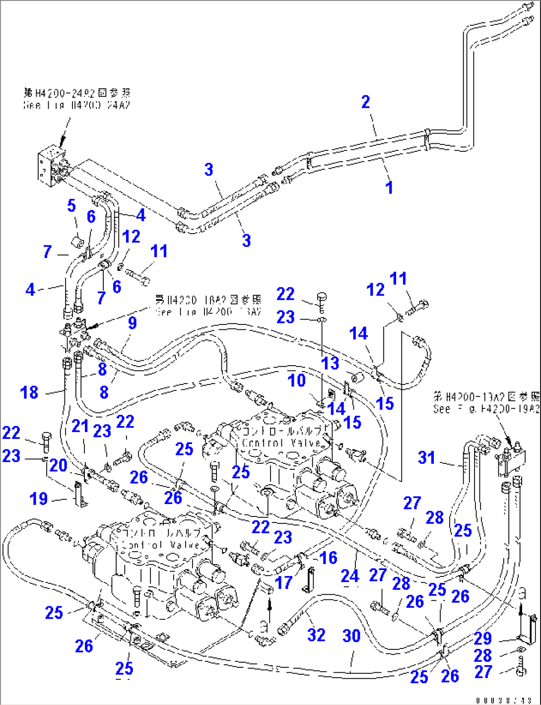 HYDRAULIC LINE (REMOTE POSITIONER LINE¤3/3)