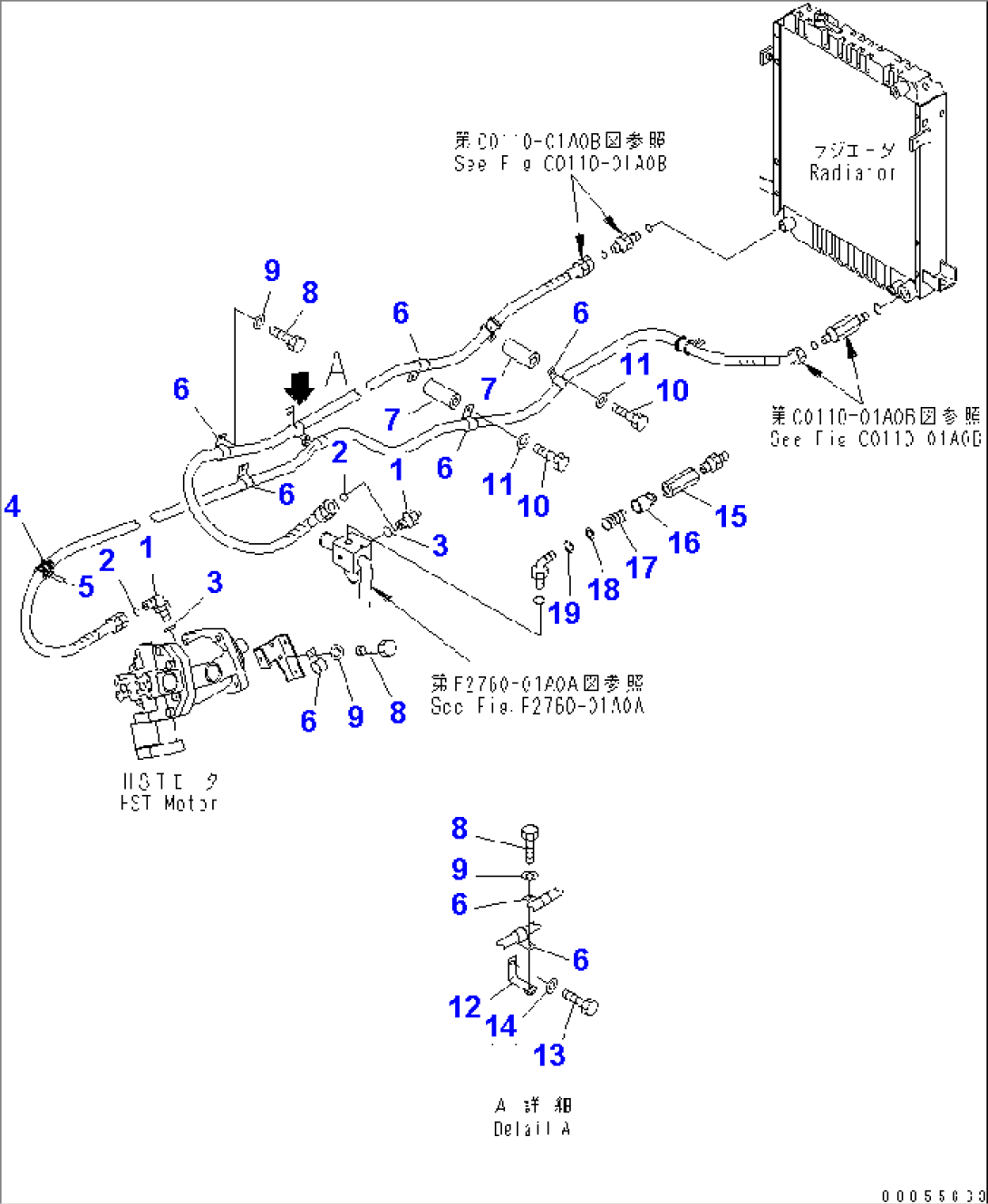 HST MAIN LINE (OIL COOLER LINE)(#12028-)