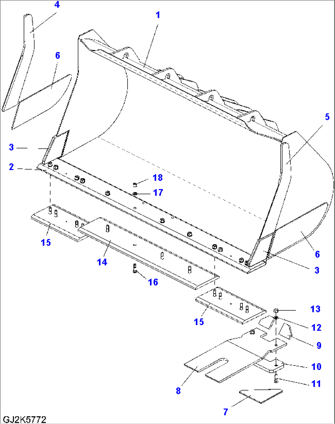 BUCKET 3.25CBM (WITH BOC) (C-FR)