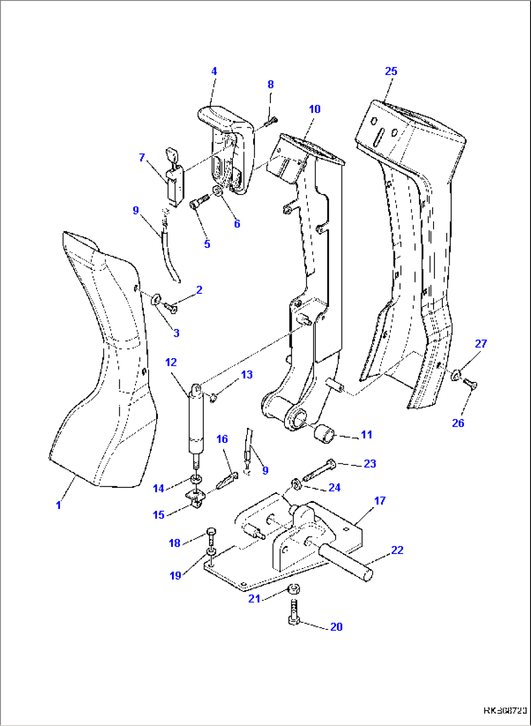 R.H. BACHOE PPC VALVE SUPPORT