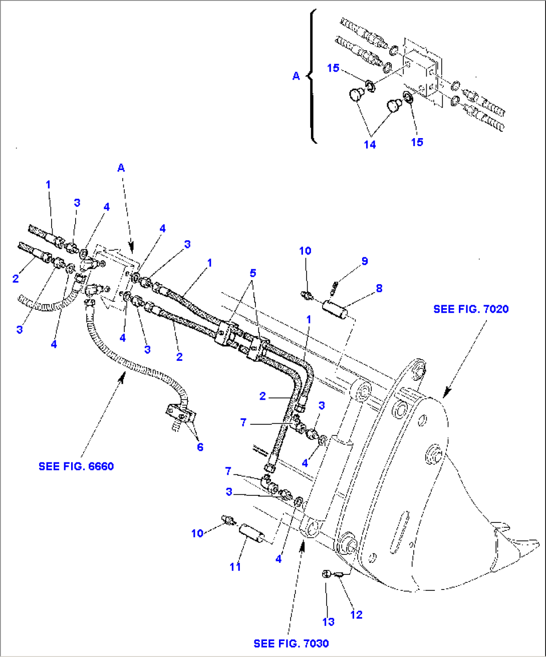 HYDRAULIC PIPING (BUCKET - 4 IN 1 CYLINDER LINE) (2/2)