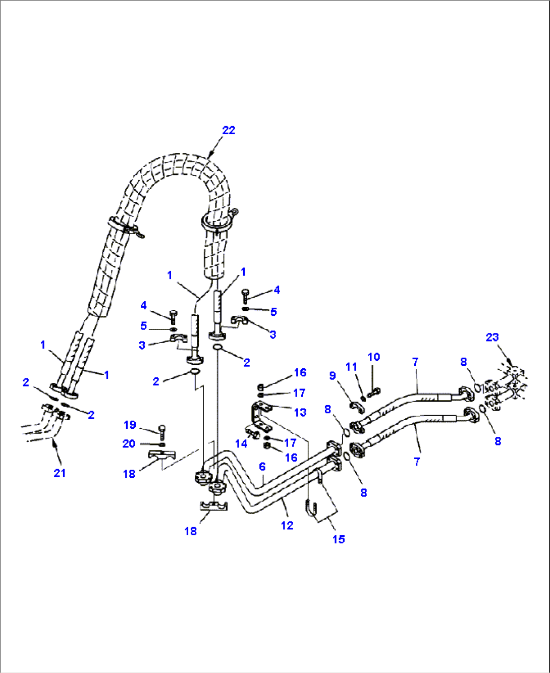 H3511-17A0 BRAKE PIPING REAR BRAKE PIPING (1/2)