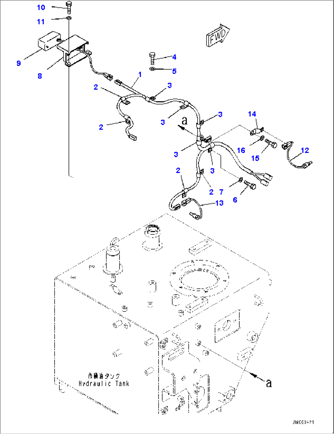 Hydraulic Tank, Wiring Harness (#5129-)