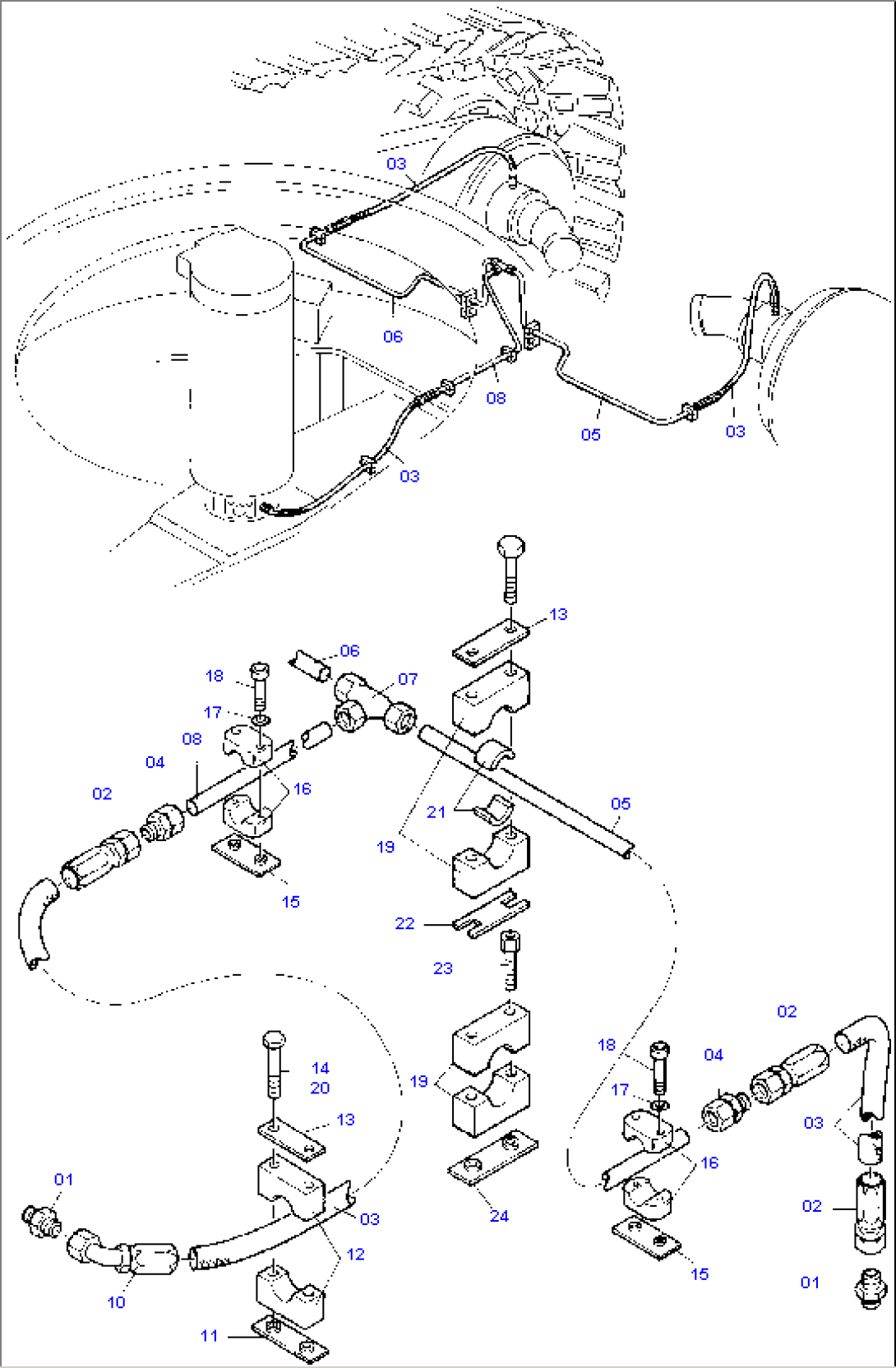 Hydr.-System - Undercarriage, Brake Control