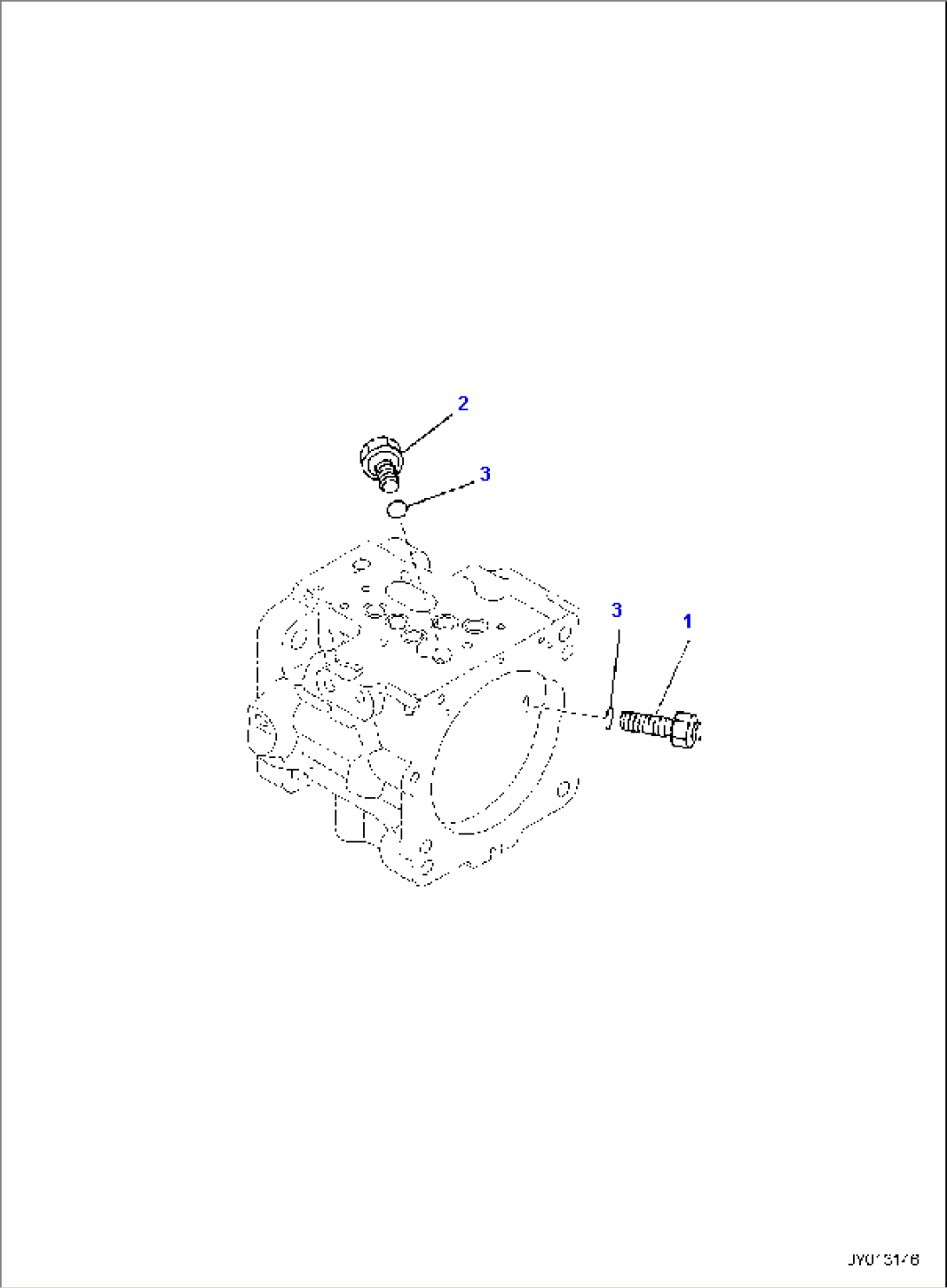 ENGINE UNIT, WITH CANOPY, PISTON PUMP, INNER PARTS (5/5)