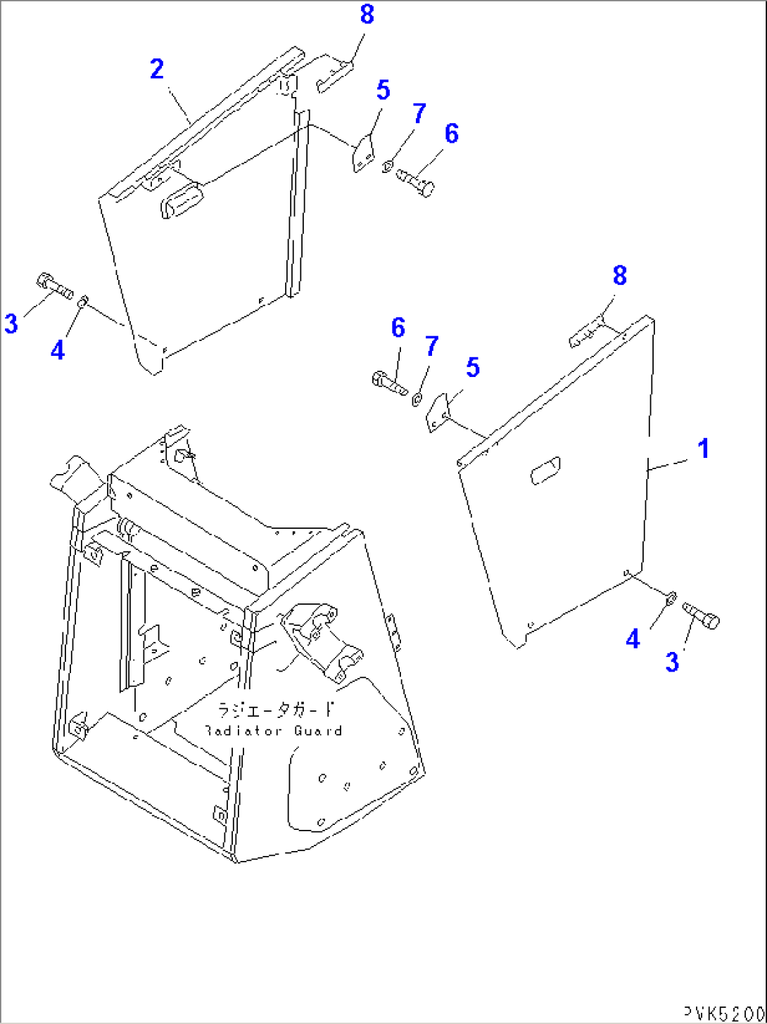 ENGINE SIDE COVER (FOR ANGLE DOZER)