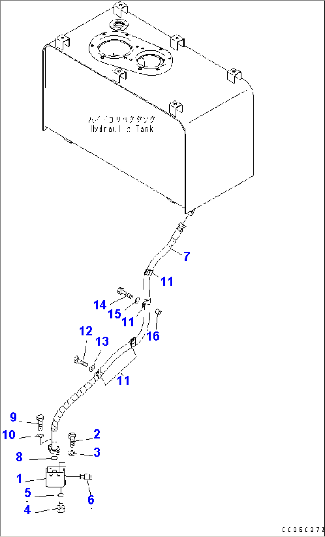 HYDRAULIC PIPING (T BLOCK DRAIN LINE)