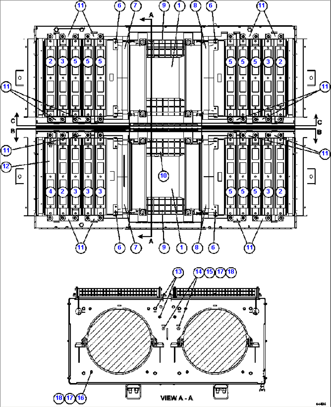 RETARDING GRID ASSEMBLY 2/3 58F-06-01590